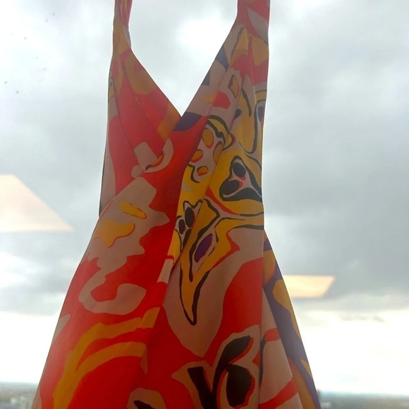 Beautiful J.Crew 100 % silk maxi sarong dress in bold floral size 12 - Picture 12 of 12